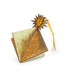 Wooden Bauble | Diamond Tile in Pale Yellow/Green