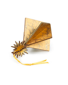 Wooden Bauble | Diamond Tile in Pale Yellow/Green