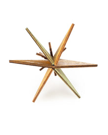 Wooden Bauble | Diamond Tile in Pale Yellow/Green