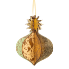 Wooden Bauble | Meringue in Pale Yellow/Green