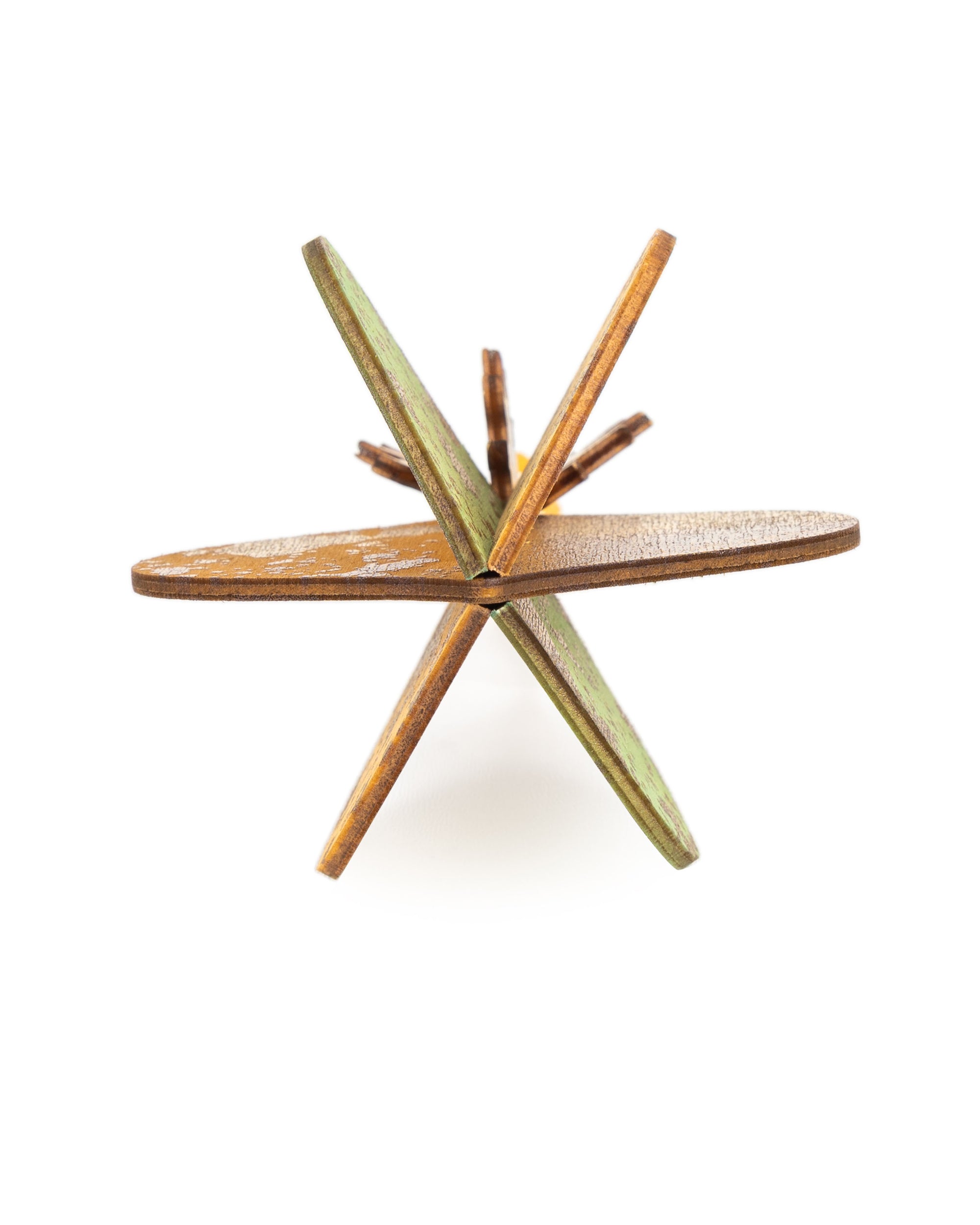 Wooden Bauble | Meringue in Pale Yellow/Green