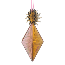 Wooden Bauble | Seed Head in Pink