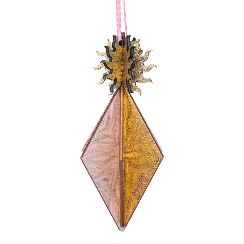 Wooden Bauble | Seed Head in Pink