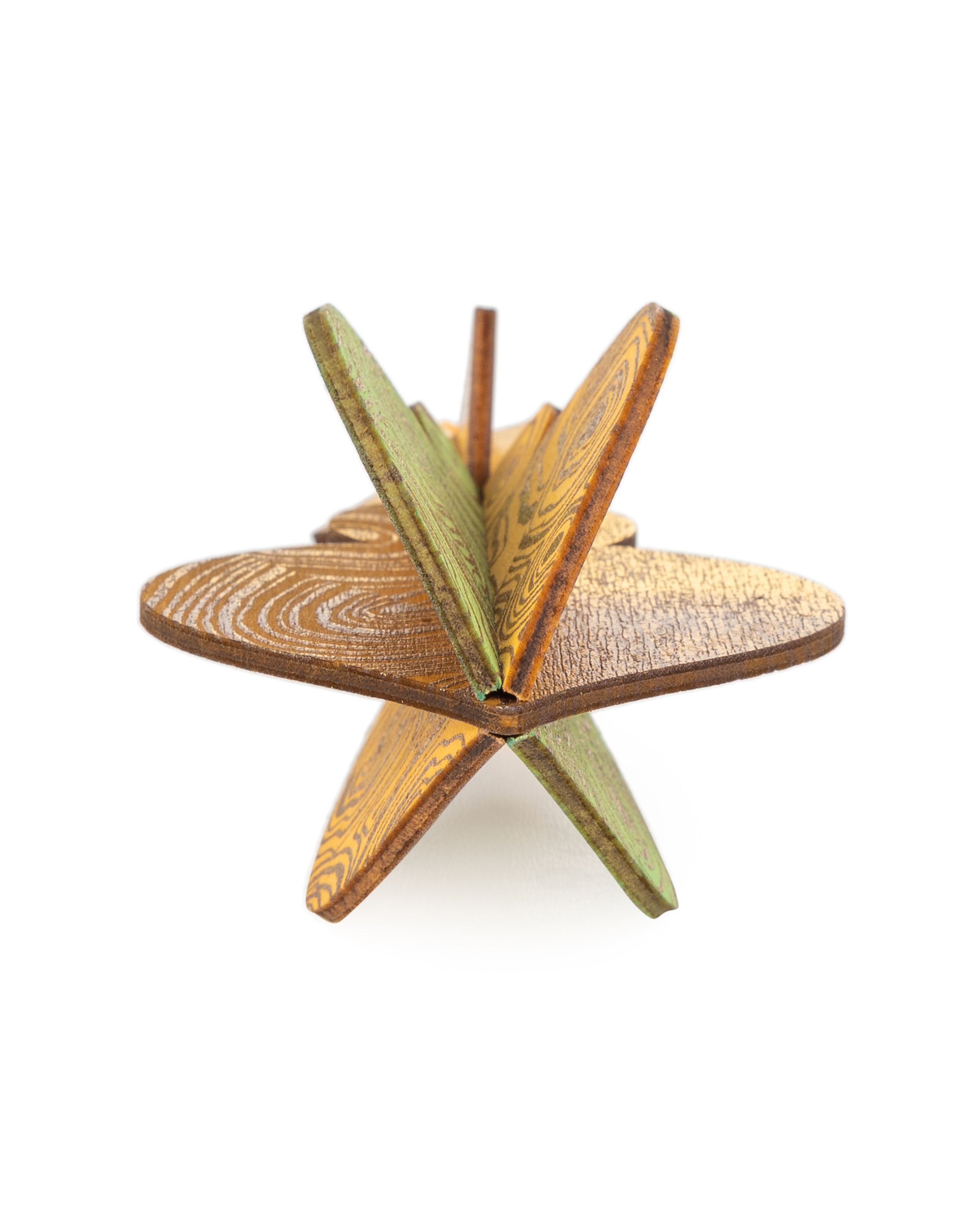 Wooden Bauble | PontyPine in Pale Yellow/Soft Green