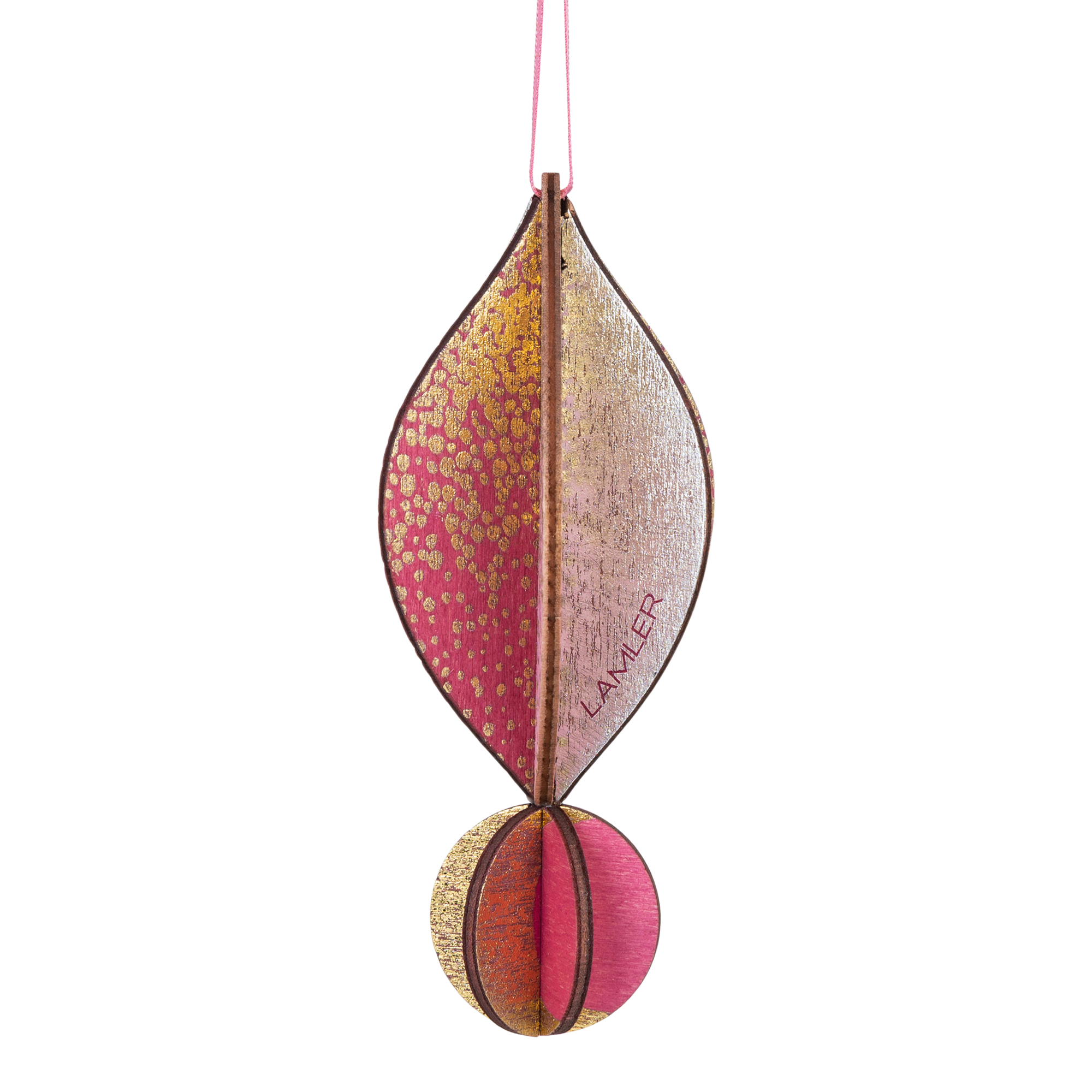 Wooden Bauble | Petal in Pink