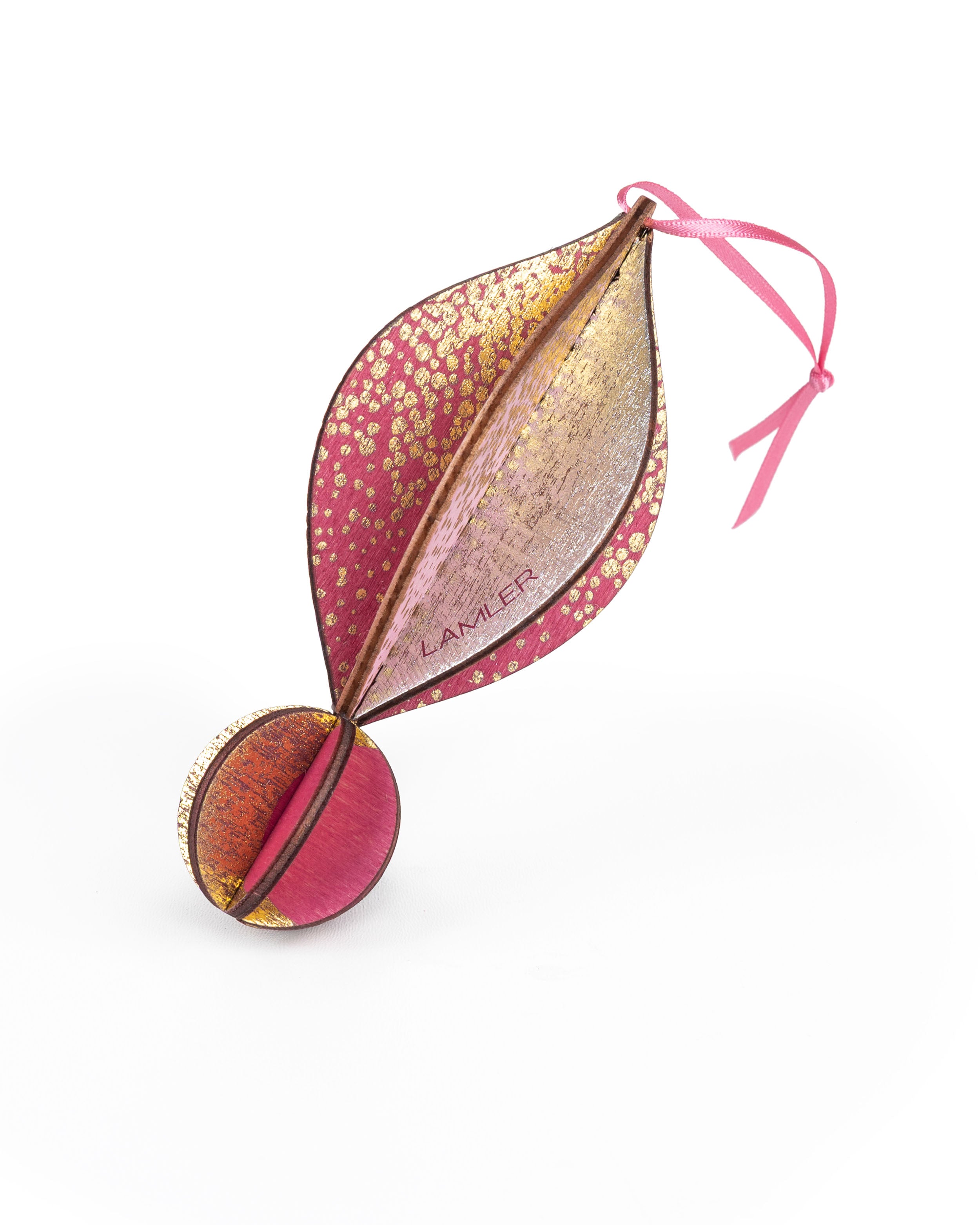 Wooden Bauble | Petal in Pink