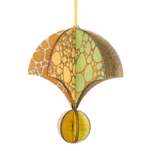 Wooden Bauble | Parachute in Pale Yellow/Green