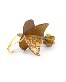 Wooden Bauble | Parachute in Pale Yellow/Green