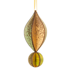 Wooden Bauble | Petal in Soft Yellow/Green