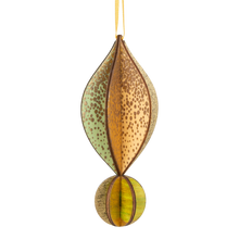 Wooden Bauble | Petal in Soft Yellow/Green