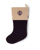Velvet Christmas Stockings | Blackcurrant/Sand