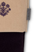 Velvet Christmas Stockings | Blackcurrant/Sand