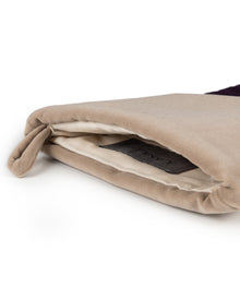 Velvet Christmas Stockings | Blackcurrant/Sand