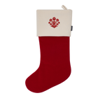 Velvet Christmas Stockings | Hot Red/Ivory