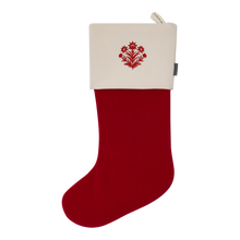 Velvet Christmas Stockings | Hot Red/Ivory