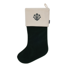 Velvet Christmas Stockings | Midnight Blue/Ivory