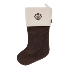 Velvet Christmas Stockings | Chocolate/Ivory