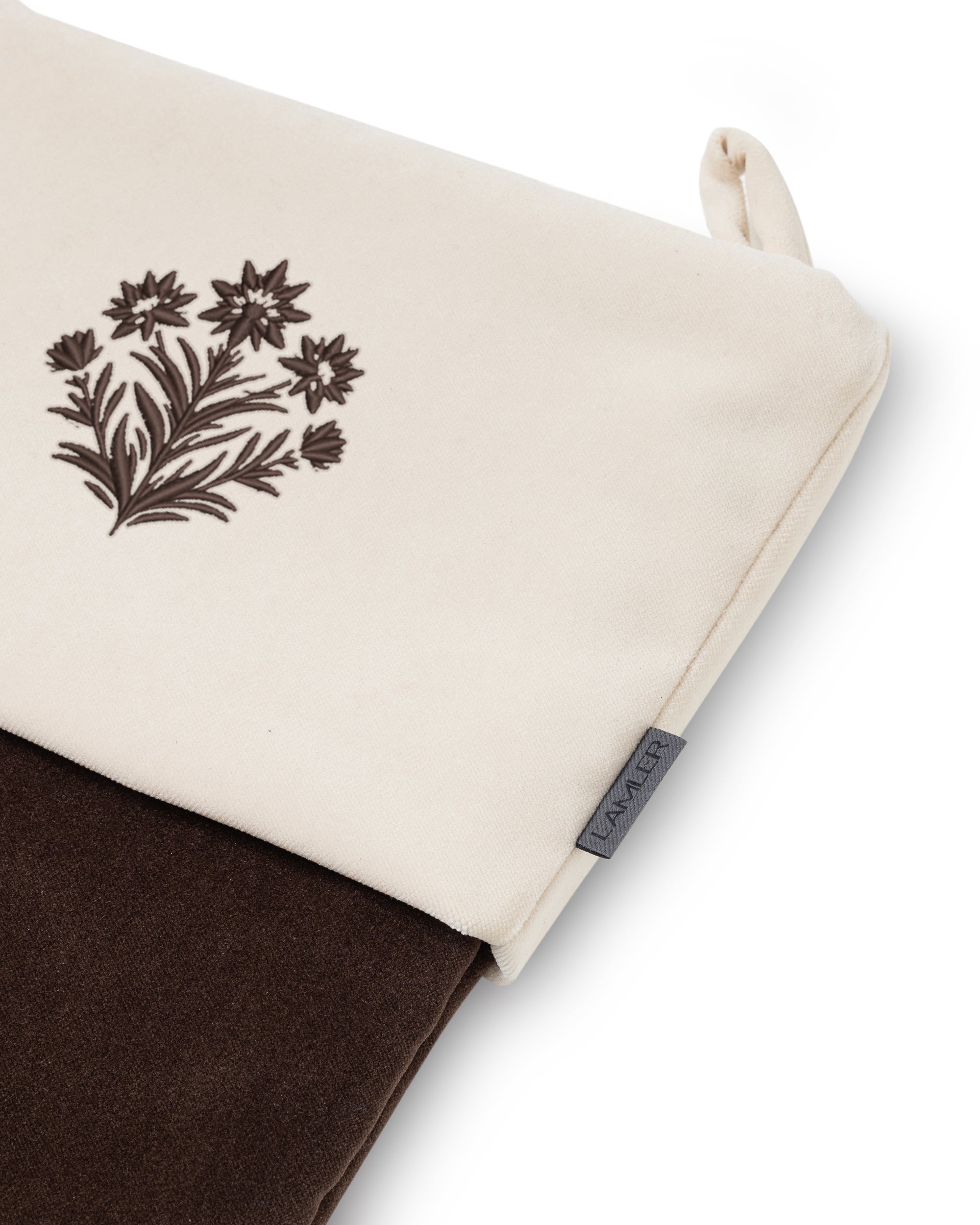 Velvet Christmas Stockings | Chocolate/Ivory