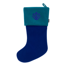 Velvet Christmas Stockings | Electric Blue/Deep Turquoise