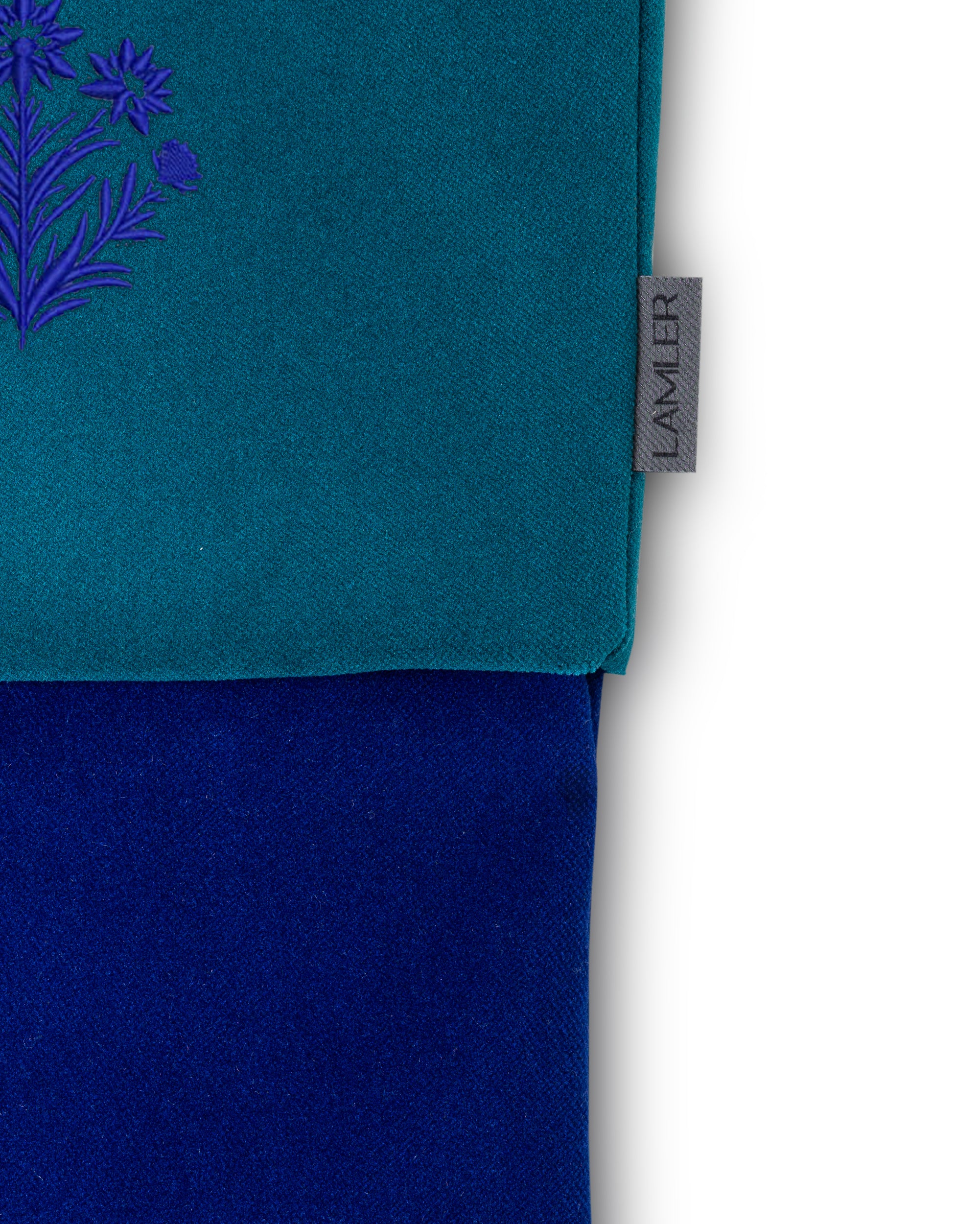 Velvet Christmas Stockings | Electric Blue/Deep Turquoise