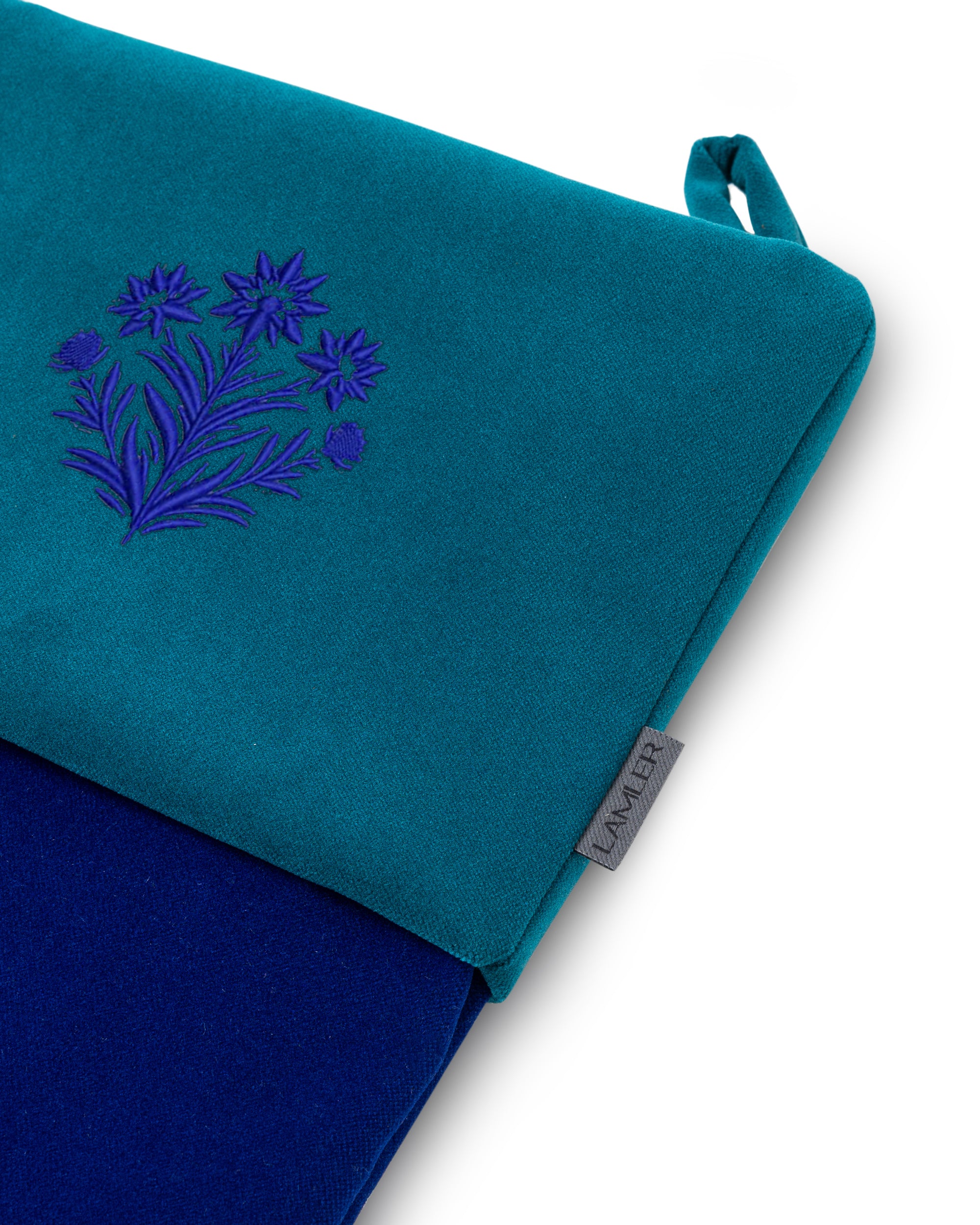 Velvet Christmas Stockings | Electric Blue/Deep Turquoise