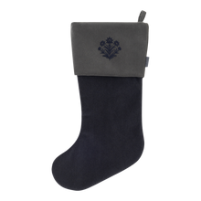 Velvet Christmas Stockings | Midnight Blue/Charcoal