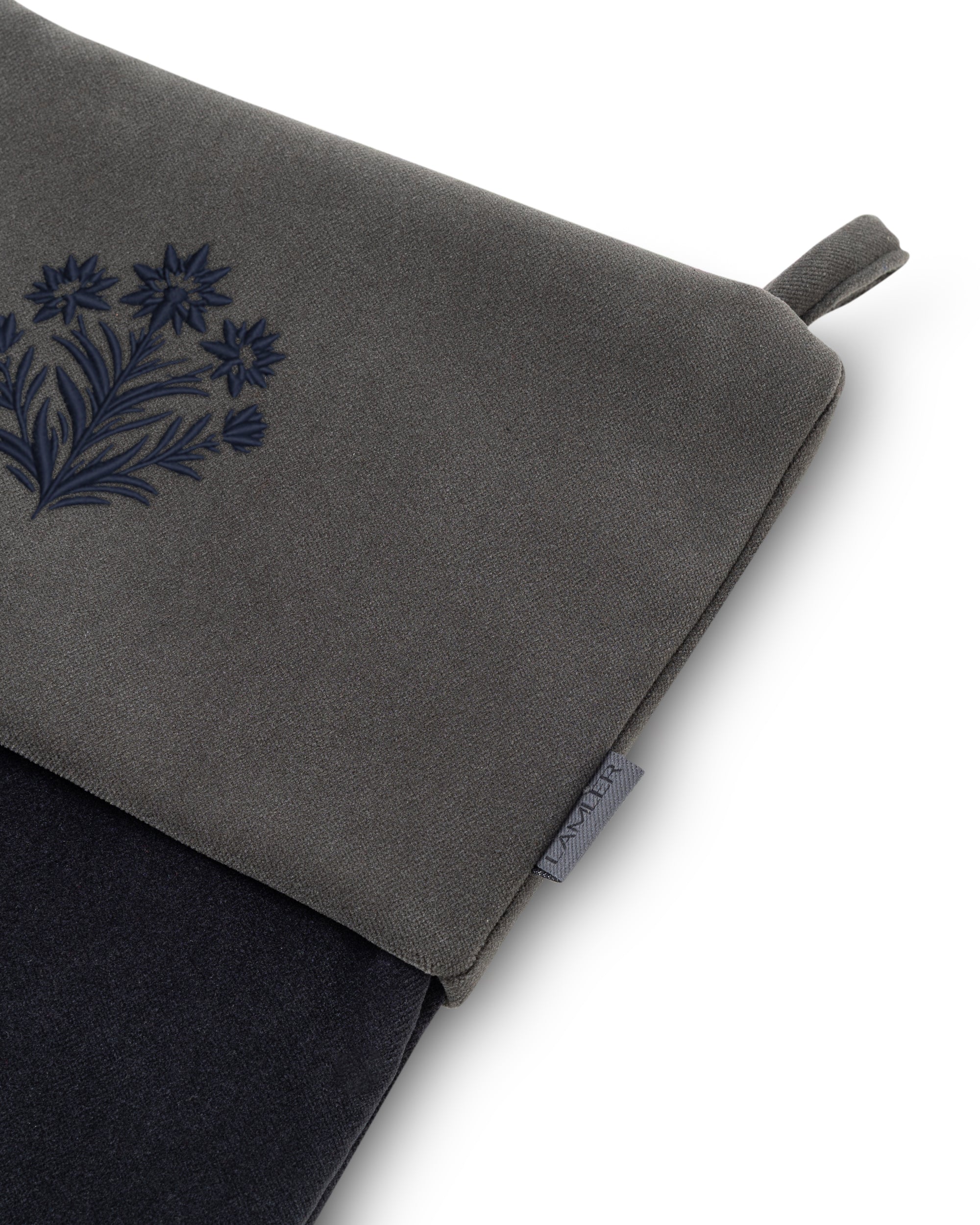 Velvet Christmas Stockings | Midnight Blue/Charcoal