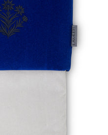 Velvet Christmas Stockings | Mist Grey/Electric Blue