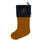 Velvet Christmas Stockings | Tobacco/Navy