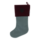 Velvet Christmas Stockings | Soft Green/Burgundy