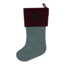 Velvet Christmas Stockings | Soft Green/Burgundy
