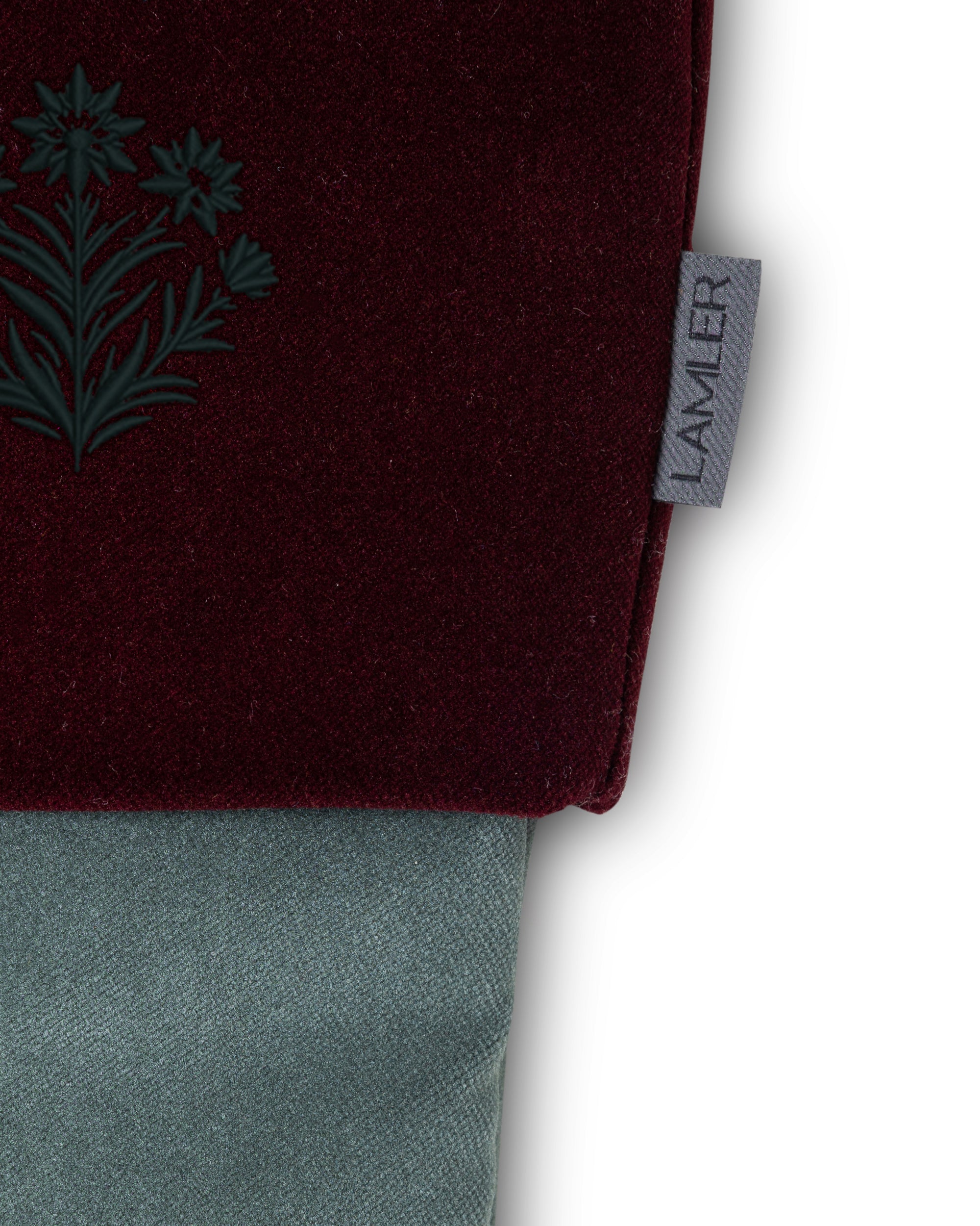 Velvet Christmas Stockings | Soft Green/Burgundy
