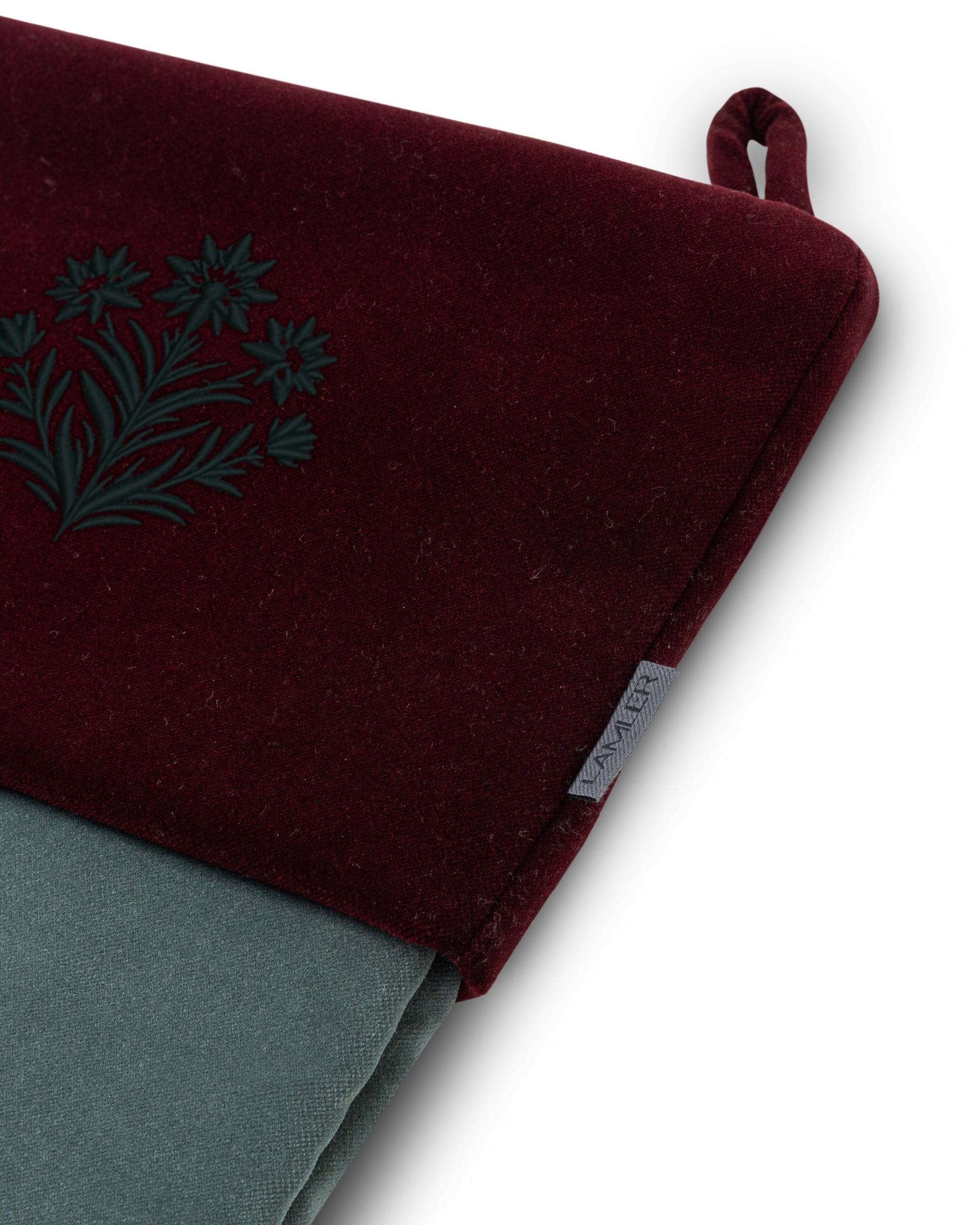 Velvet Christmas Stockings | Soft Green/Burgundy