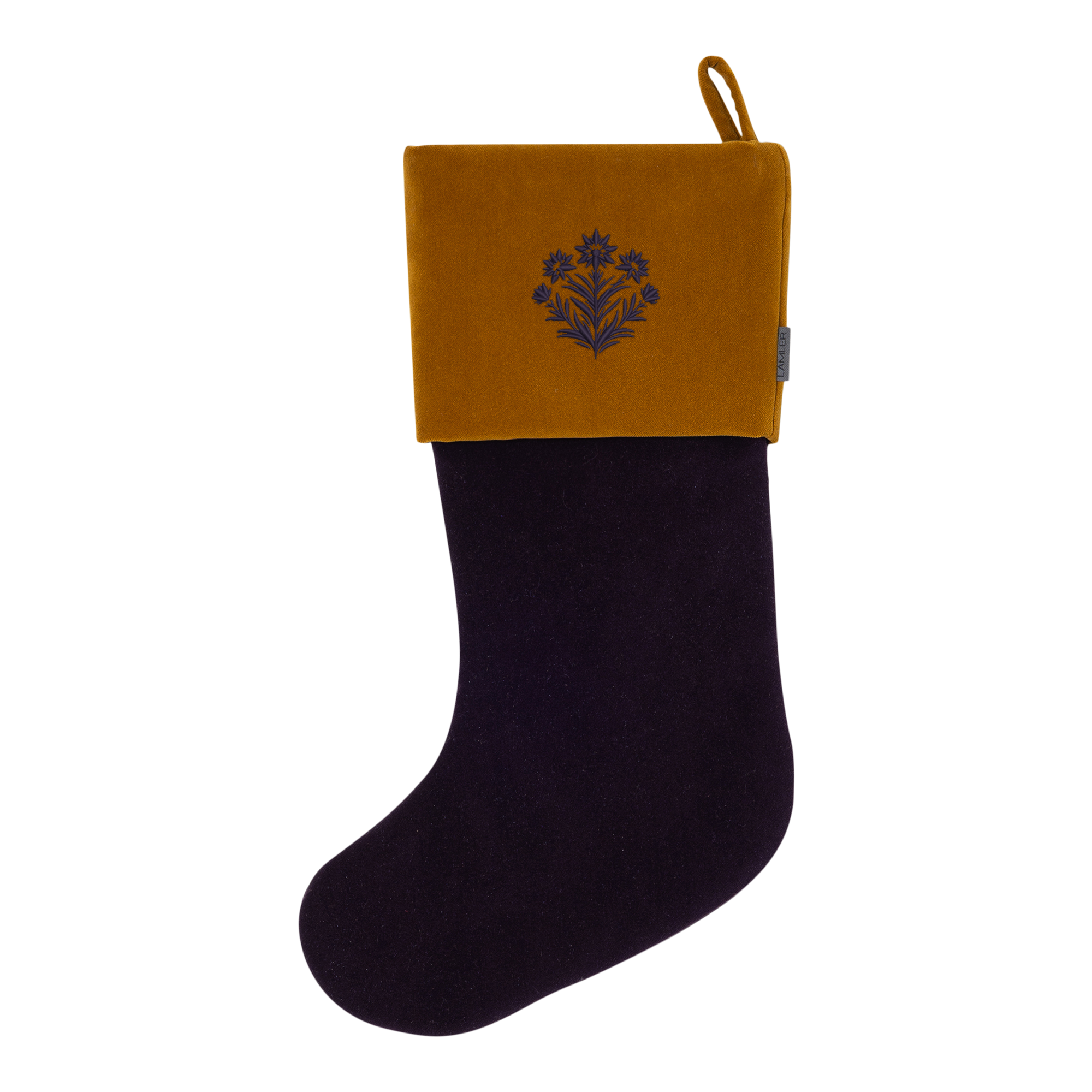 Velvet Christmas Stockings | Blackcurrant/Tobacco