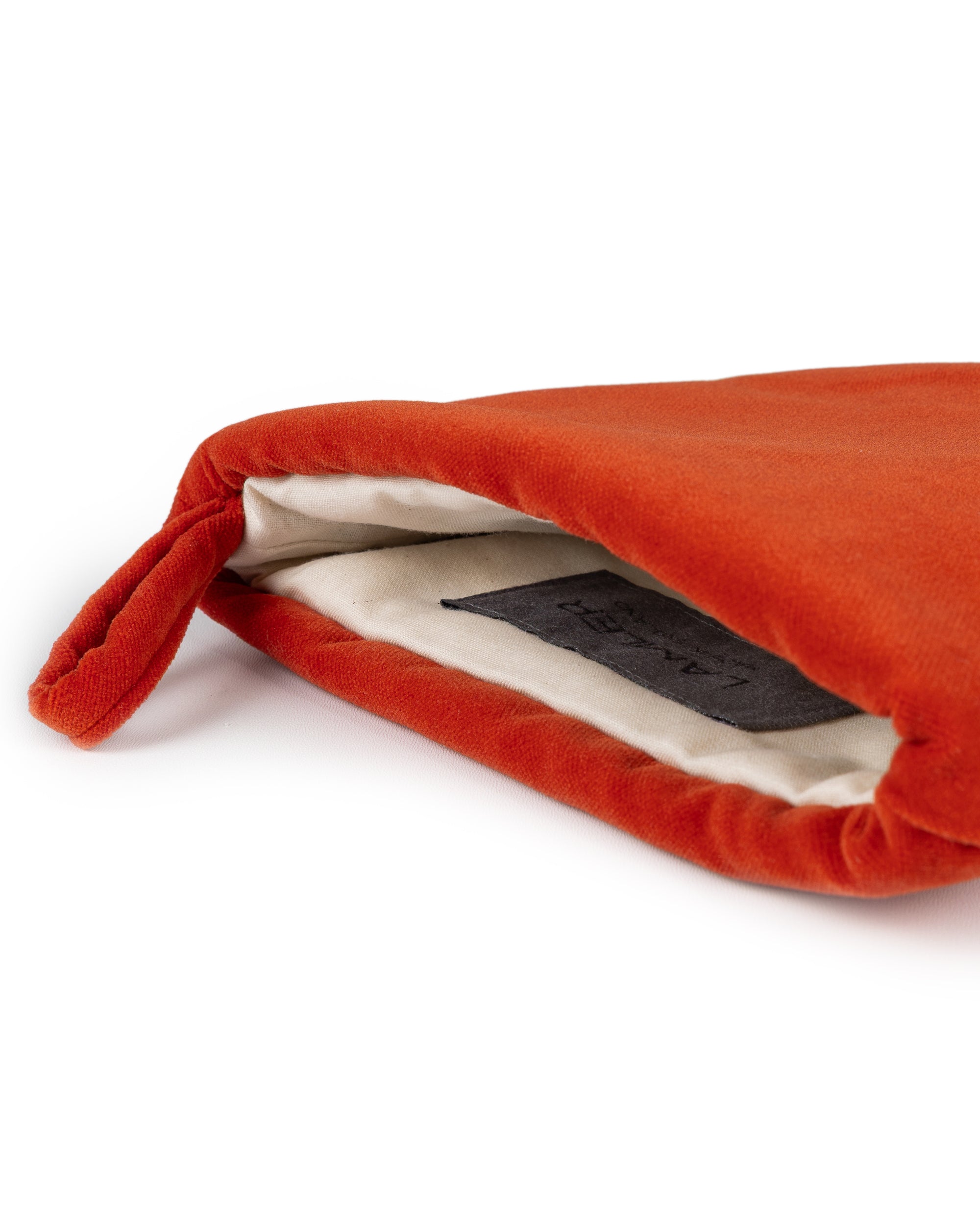 Velvet Christmas Stockings | Khaki/Rich Orange