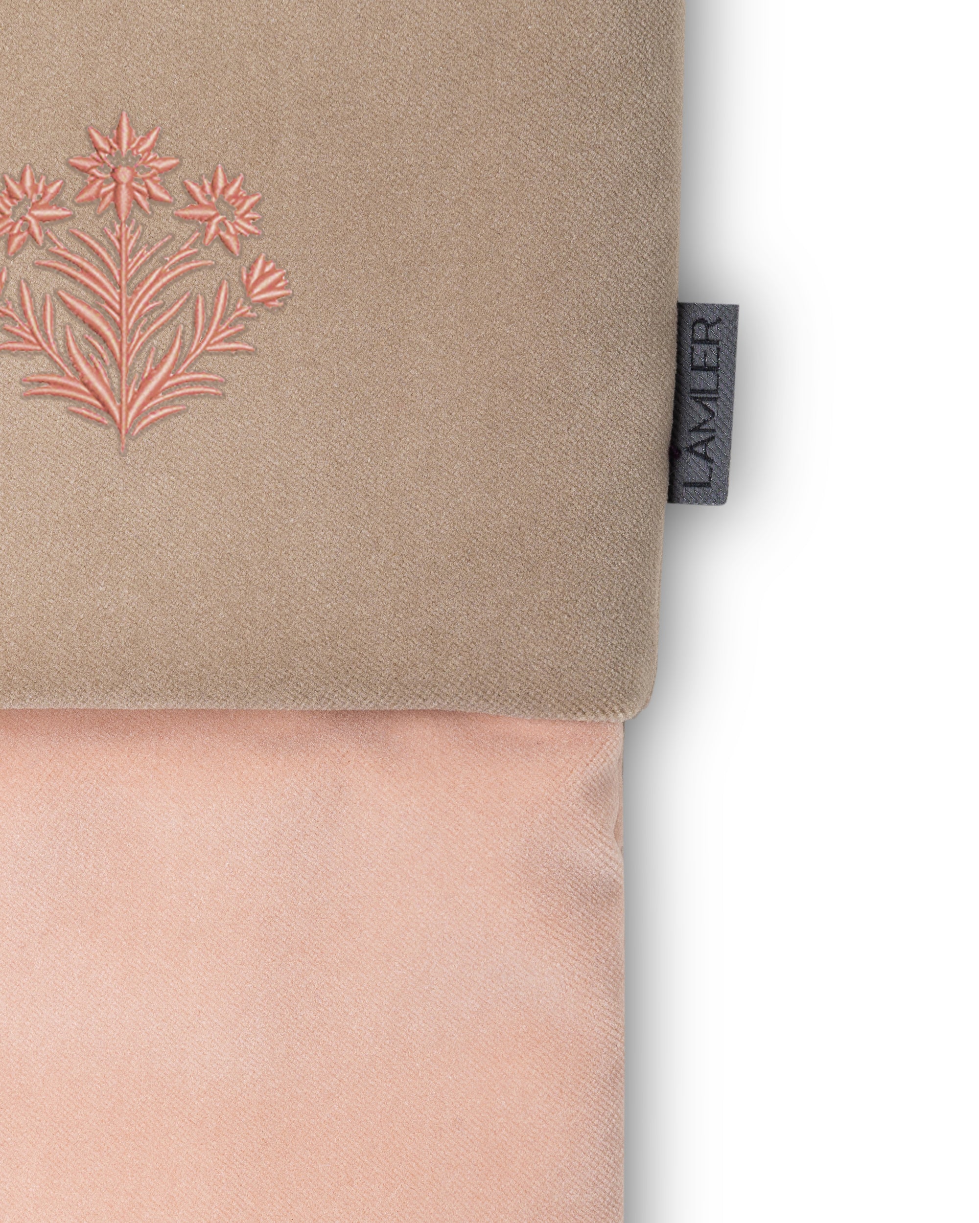 Velvet Christmas Stockings | Powder Pink/Sand