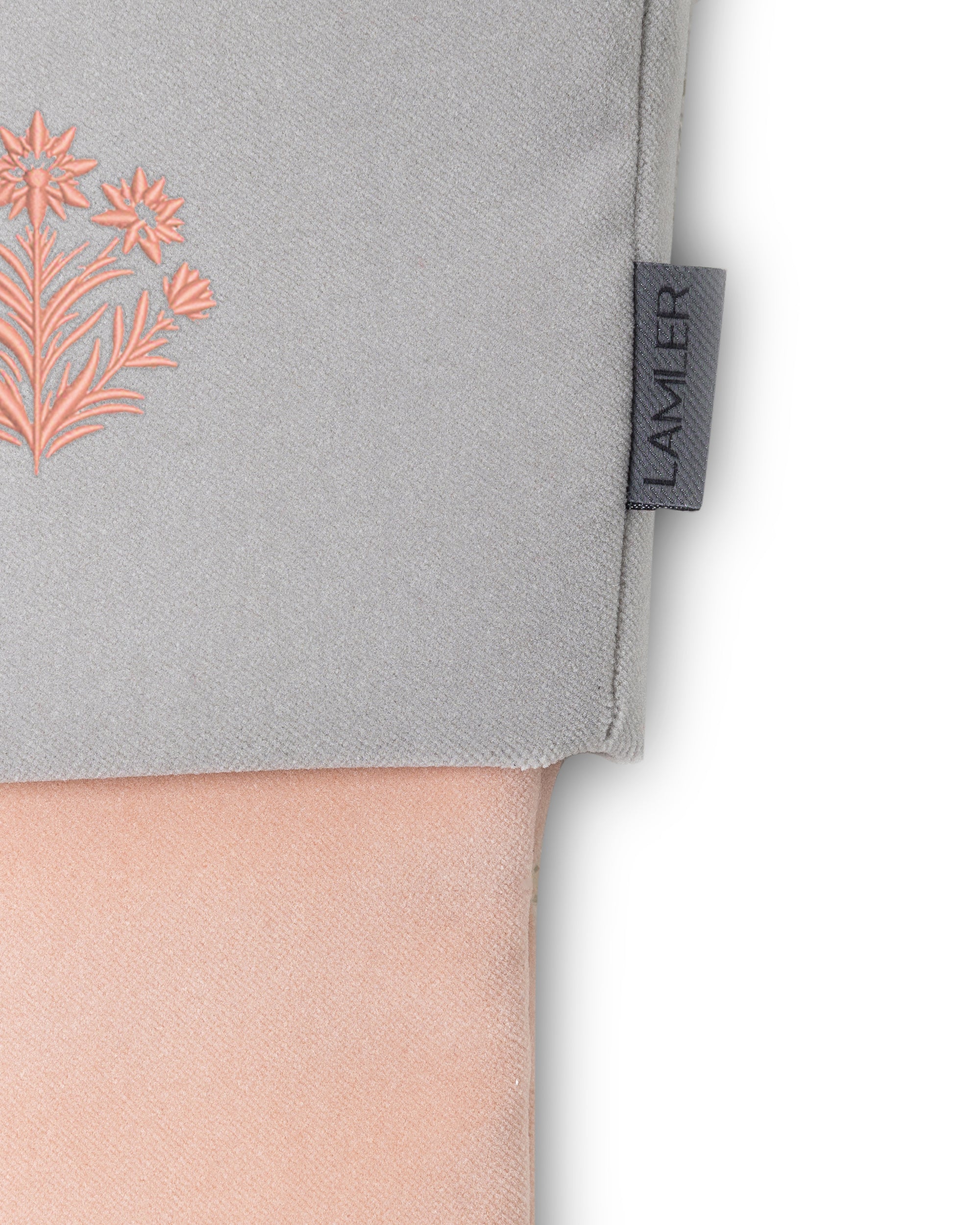 Velvet Christmas Stockings | Powder Pink/Mist Grey