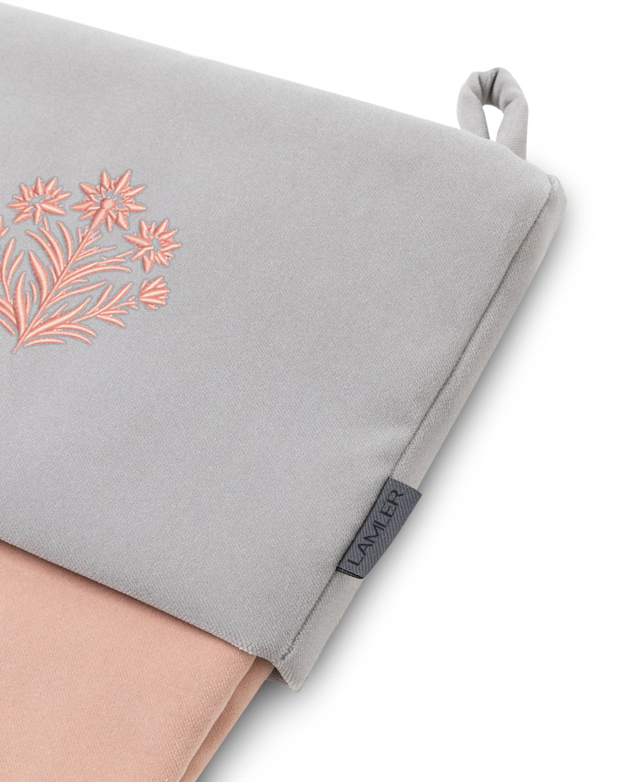 Velvet Christmas Stockings | Powder Pink/Mist Grey