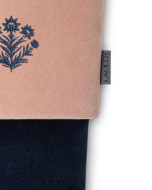 Velvet Christmas Stockings | Navy/Powder Pink