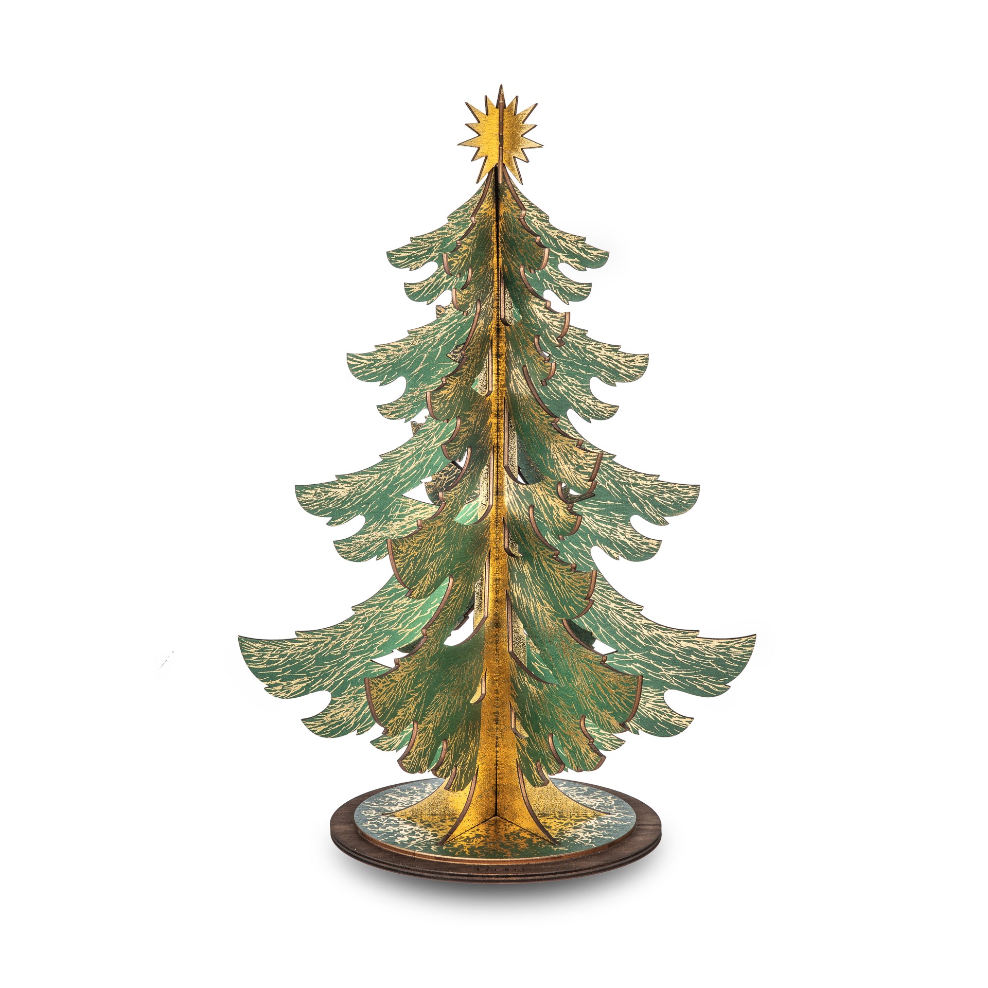 Wooden Christmas Tree | Large Gold