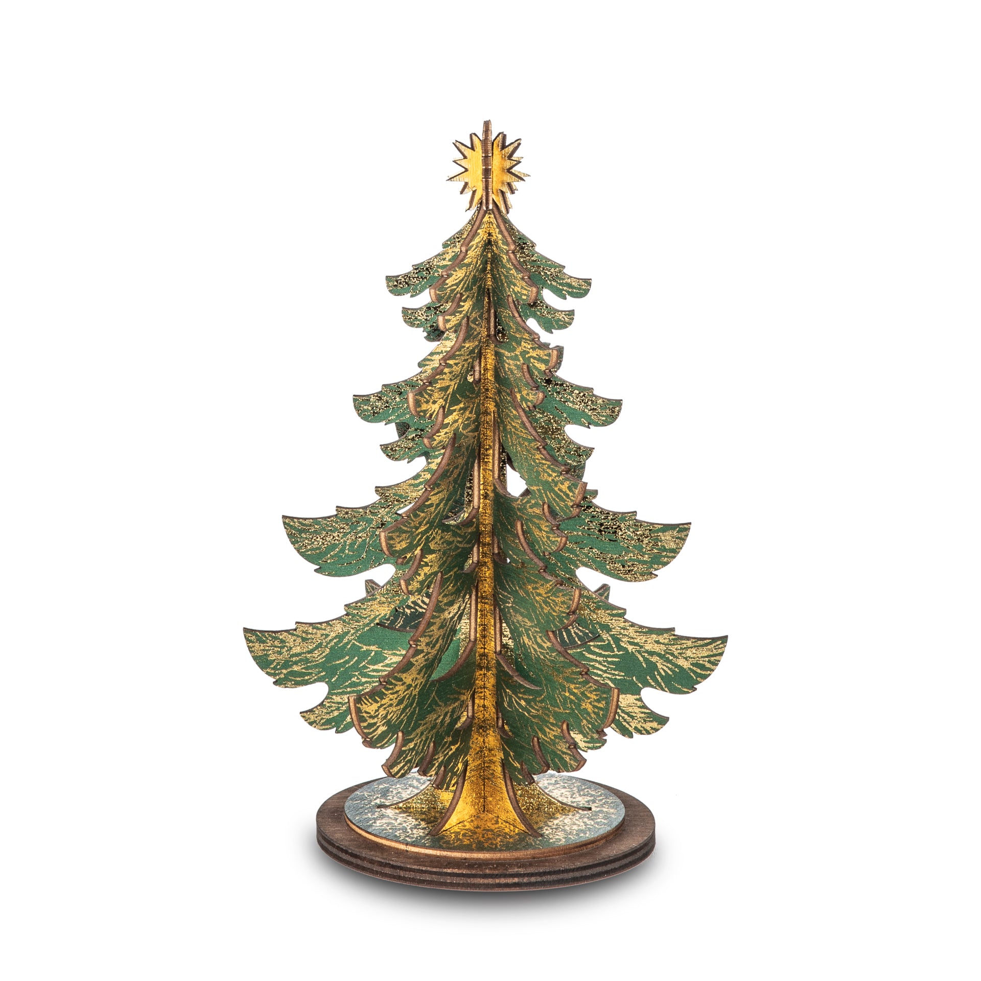 Wooden Christmas Tree | Small Gold