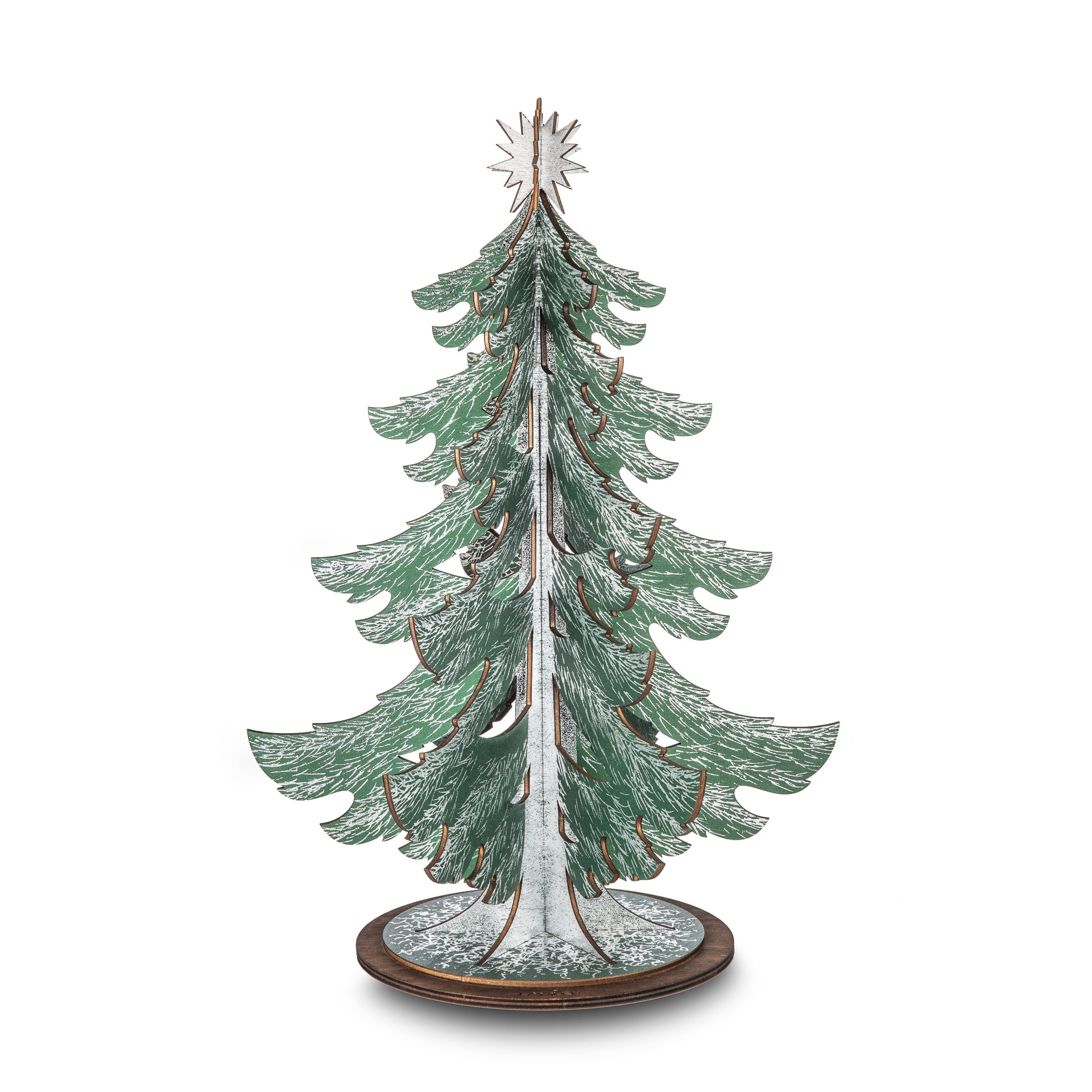 Wooden Christmas Tree | Large Silver