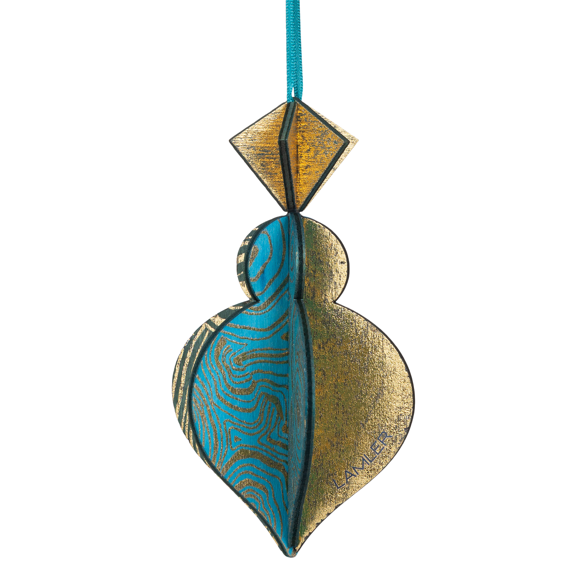 Wooden Bauble | PontyPine in Turquoise