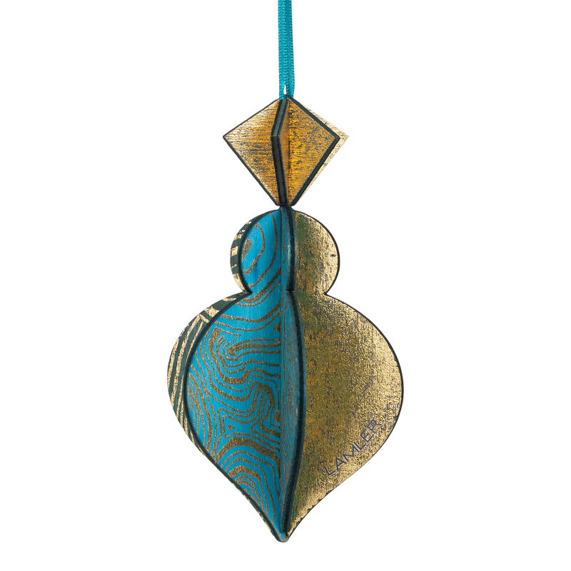 Wooden Bauble | PontyPine in Turquoise