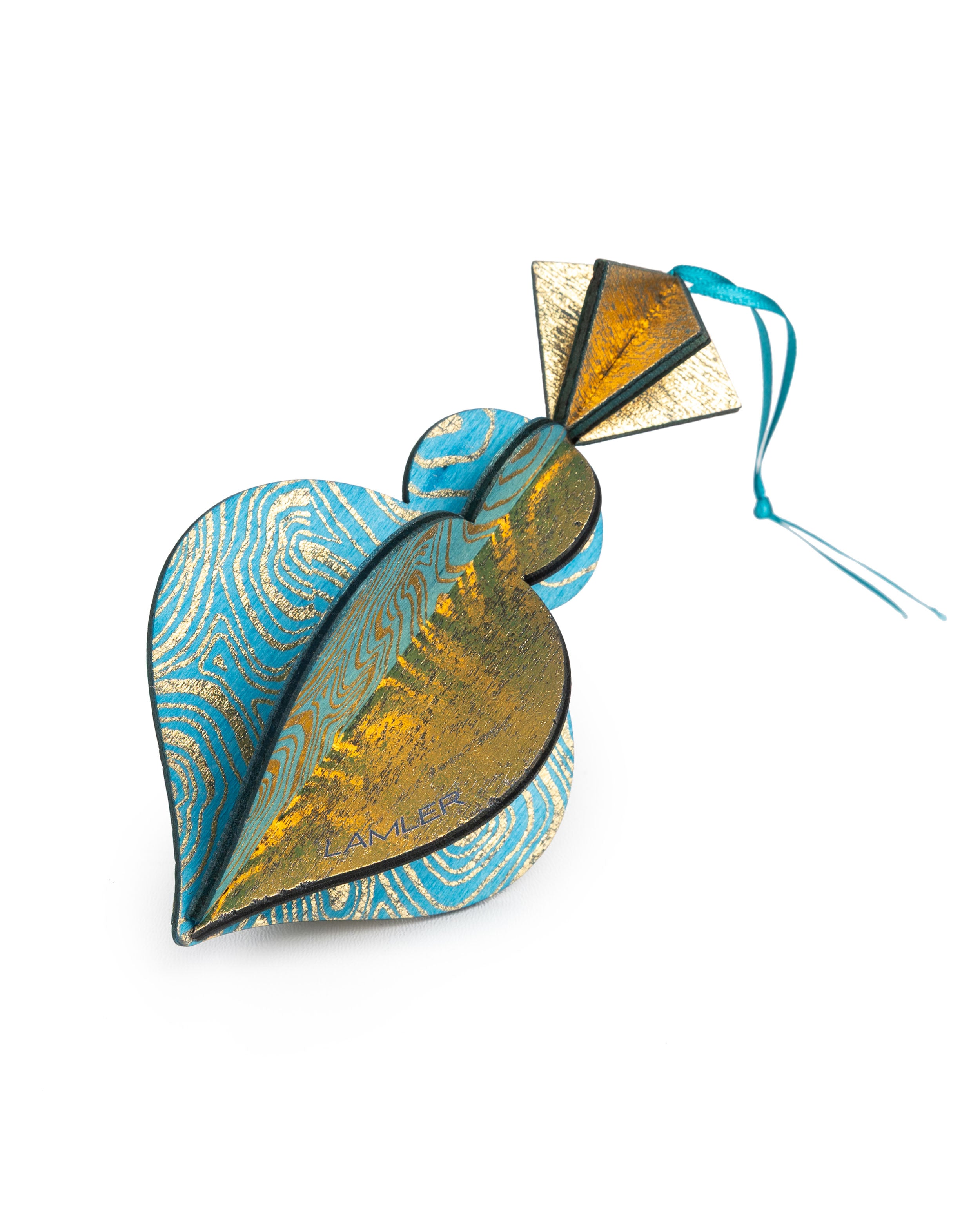 Wooden Bauble | PontyPine in Turquoise