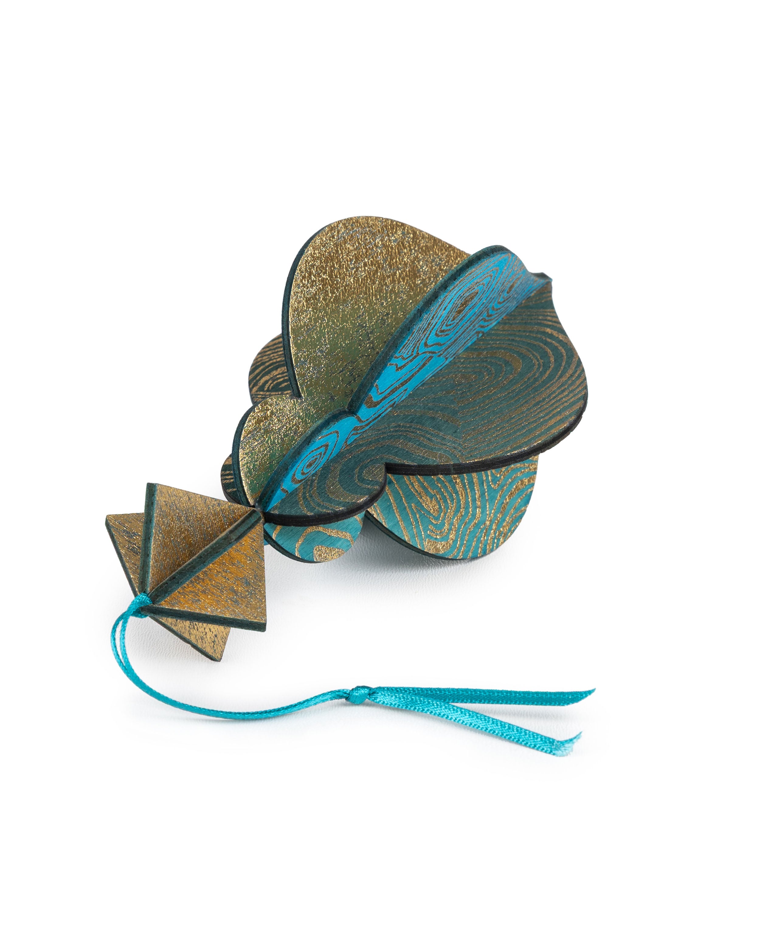 Wooden Bauble | PontyPine in Turquoise