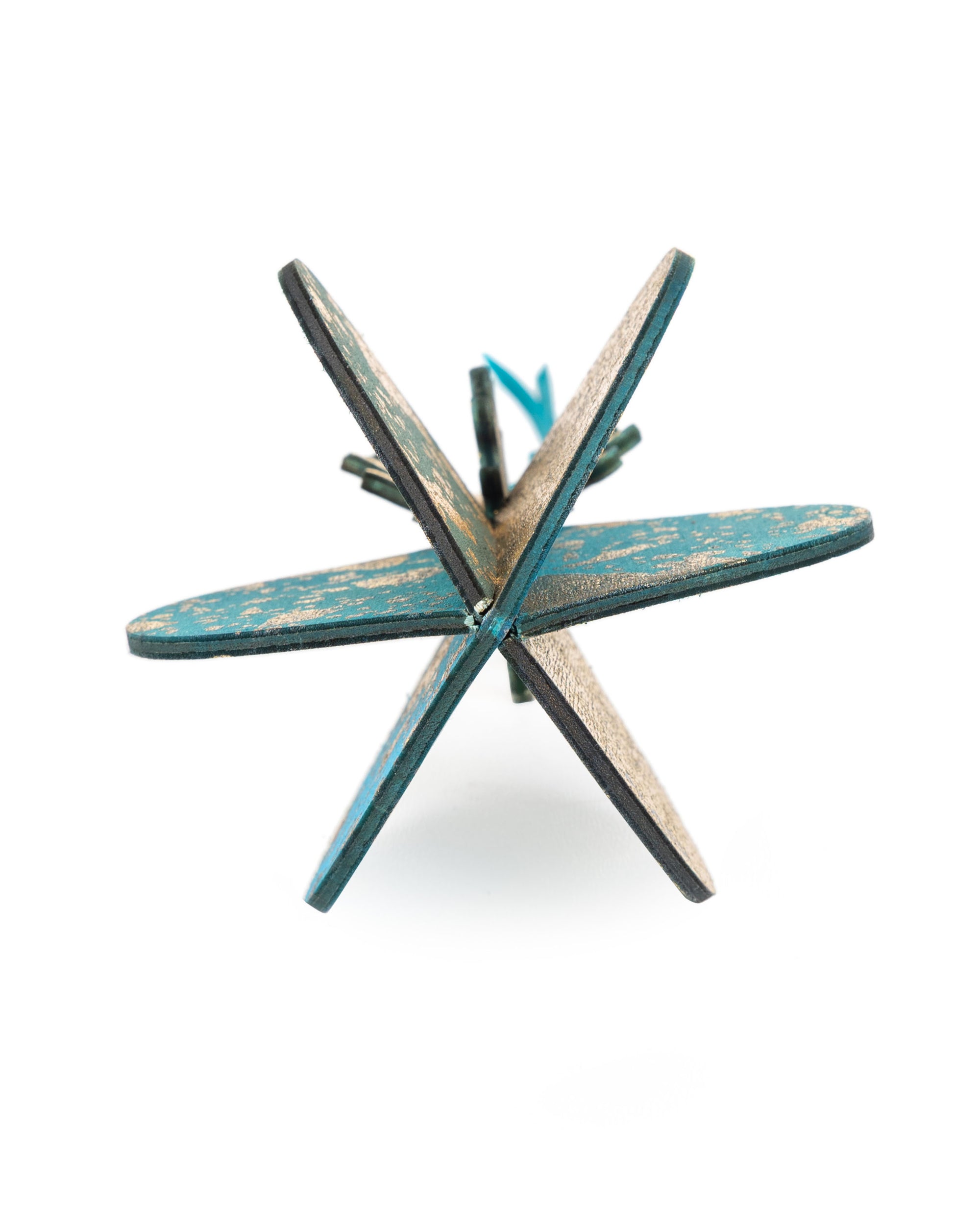 Wooden Bauble | Meringue in Turquoise