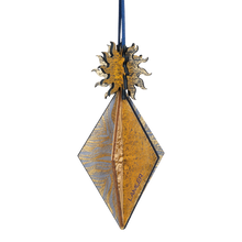 Wooden Bauble | Seed Head in Midnight Blue