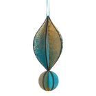 Wooden Bauble | Petal in Soft Turquoise