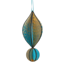Wooden Bauble | Petal in Soft Turquoise